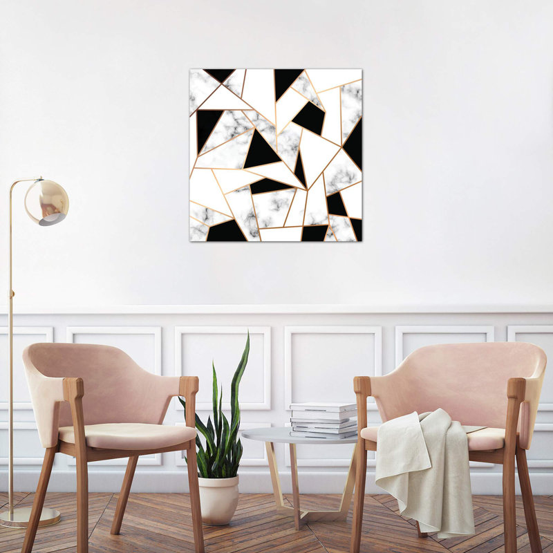Marble Mosaic - Wrapped Canvas Print, 66.04 cm H x 66.04 cm W x 3.175 cm D