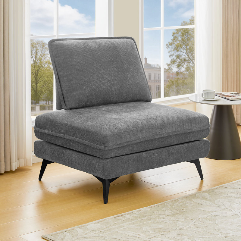 Upholstered Accent Chair, Grey