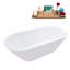 1778mm x 800.1mm Freestanding Soaking Acrylic Bathtub
