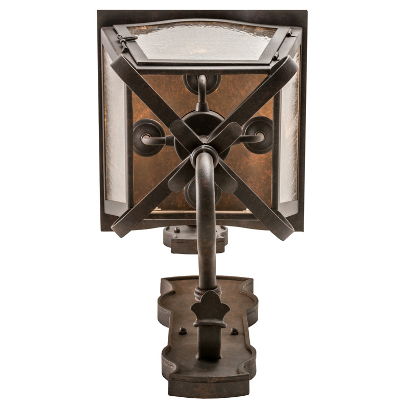 Christian 4 - Light Outdoor Sconce, Coffee Bean, Lapis Blue