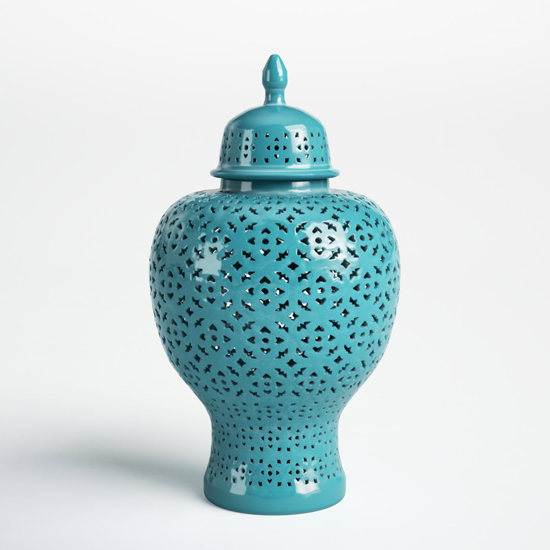 Largent Handmade Ceramic / Porcelain Ginger Jar, Turquoise
