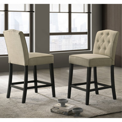 Ensemble de 2 chaises rembourrées en tissu