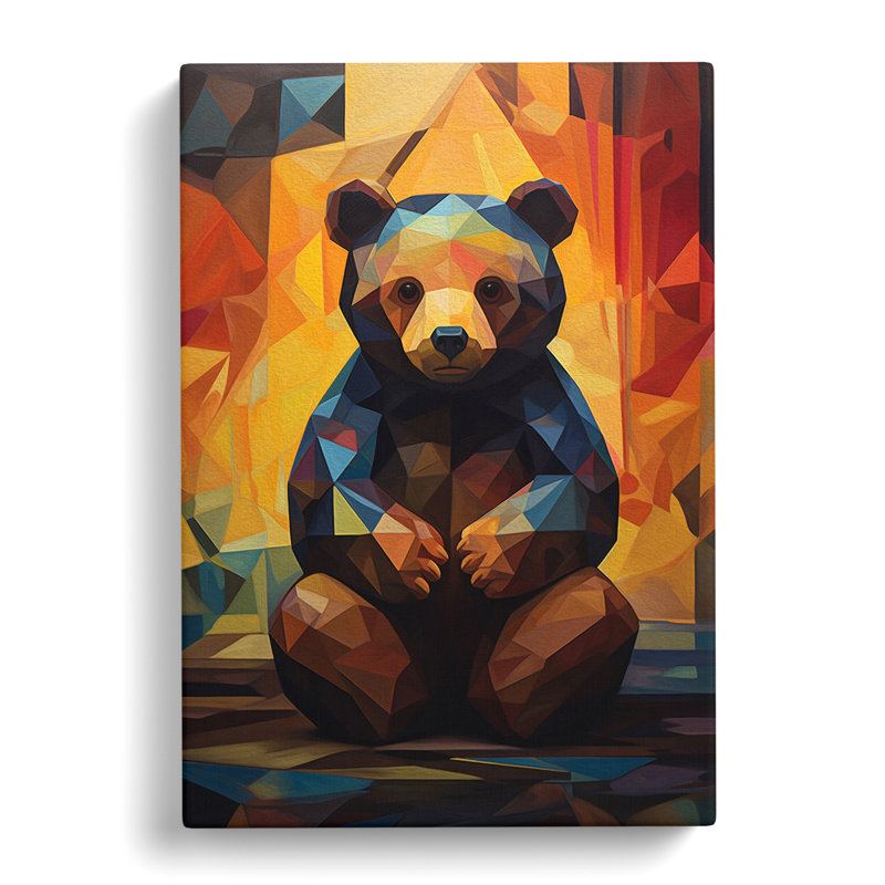 Teddy Bear Orphism Art - Wrapped Canvas, 60cm H x 40cm W x 3cm D