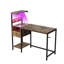 Bureau d'ordinateur avec prise de courant et tablettes de rangement, table d'écriture avec ports USB, station de travail pour bureau personnel-1351191983