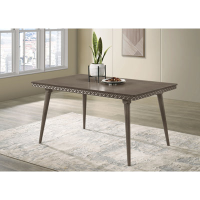 Table de salle à manger 59,5 "de style Mid-Century moderne, brun