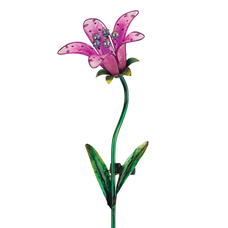Narelle Tiger Lily Garden Stake, Pink