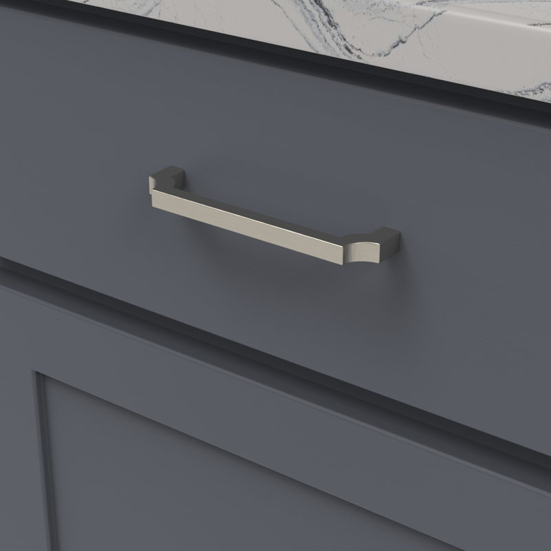 Poignée à poignée de la collection Monarch - Poignée d'armoire 5-1 / 16 po nickel satiné - Quincaillerie transitionnelle pour tiroirs et armoires