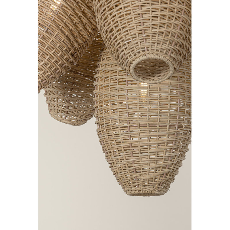 Lustre en Kar Karpos, H 49,75 po x l 44,5 po x P 44,5 po, 3 niveaux, 13 lumières