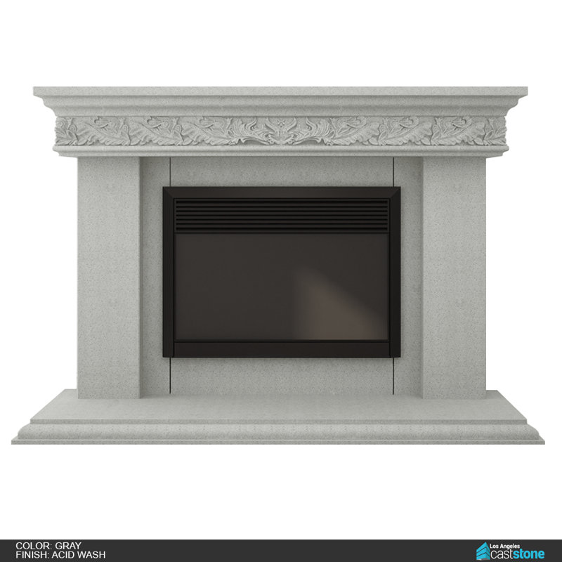 Bonaparte Fireplace Surround, Acid Wash Gray