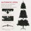 Arbre de Noël artificiel de 9 pi de hauteur, arbre de Noël non éclairé avec 2132 pointes de branches, ouverture automatique, base en acier, décoration des Fêtes pour le bureau personnel-118034236-118034234