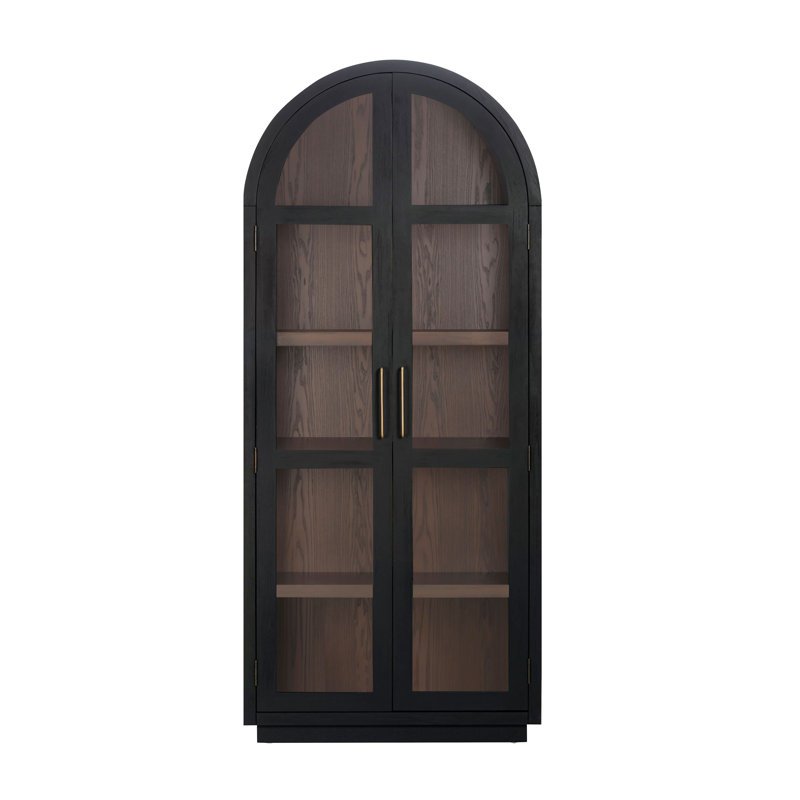 Calhoun Wood Display Cabinet, Black