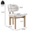 Chaises de salle à manger rembourrées beige avec cadre naturel scandinave-264653695-264653693
