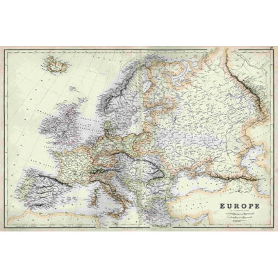 " Pastel Map Of Europe " by G.H. Swanston