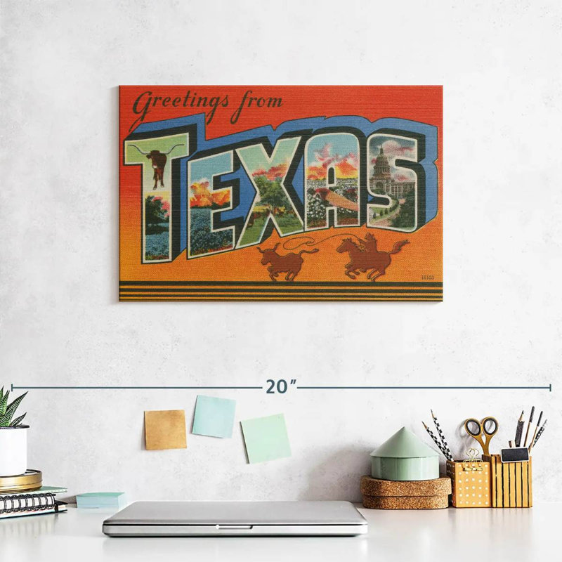 Ravi Greetings From Texas, 8" H x 12" W