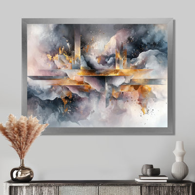 Geometric Ink Pulse IV - Constructivism, art mural pour le salon