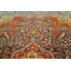 Tapis unique en laine noué à la main des années 1960 en brun / vert / orange