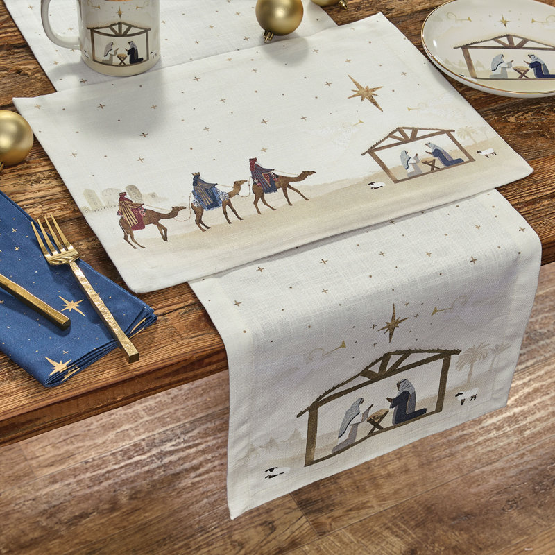  Away In A Manger Table Runner 14" X 54"