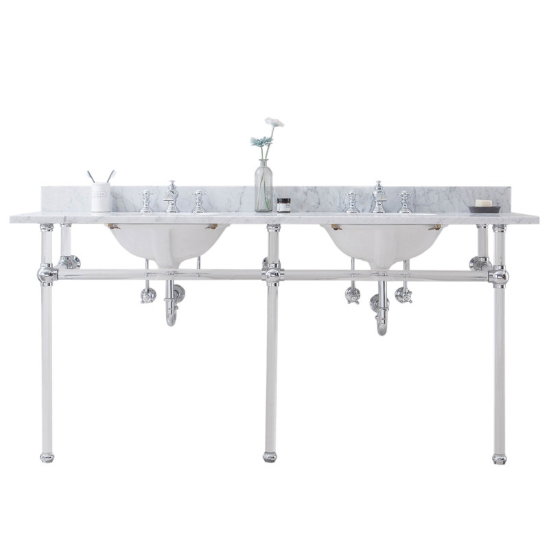 Meuble-lavabo de salle de bain Ellie Stone, Chrome chrome