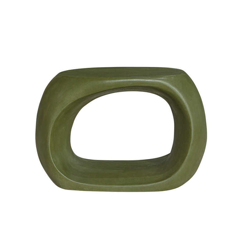 Trae 18'' Backless Outdoor Bar Stool, Green