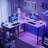 49-Inch L Shaped Desk - Computer Desk Corner Desks Gaming Desk PC Table, with CPU Stand Side Bag for Home Office Dorm Sturdy Writing Workstation-1463154090