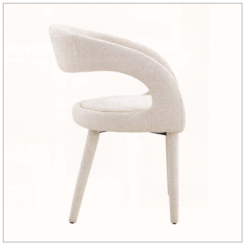 Chaise rembourrée Sherpa, Off White
