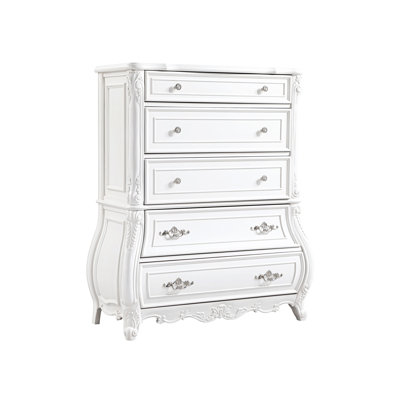 Commode 5 tiroirs Lasiya Blanc