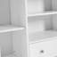 Buffet de cuisine moderne de style campagnard de 130 cm avec portes vitrées, tiroirs, étagères ouvertes et rangement ajustable
