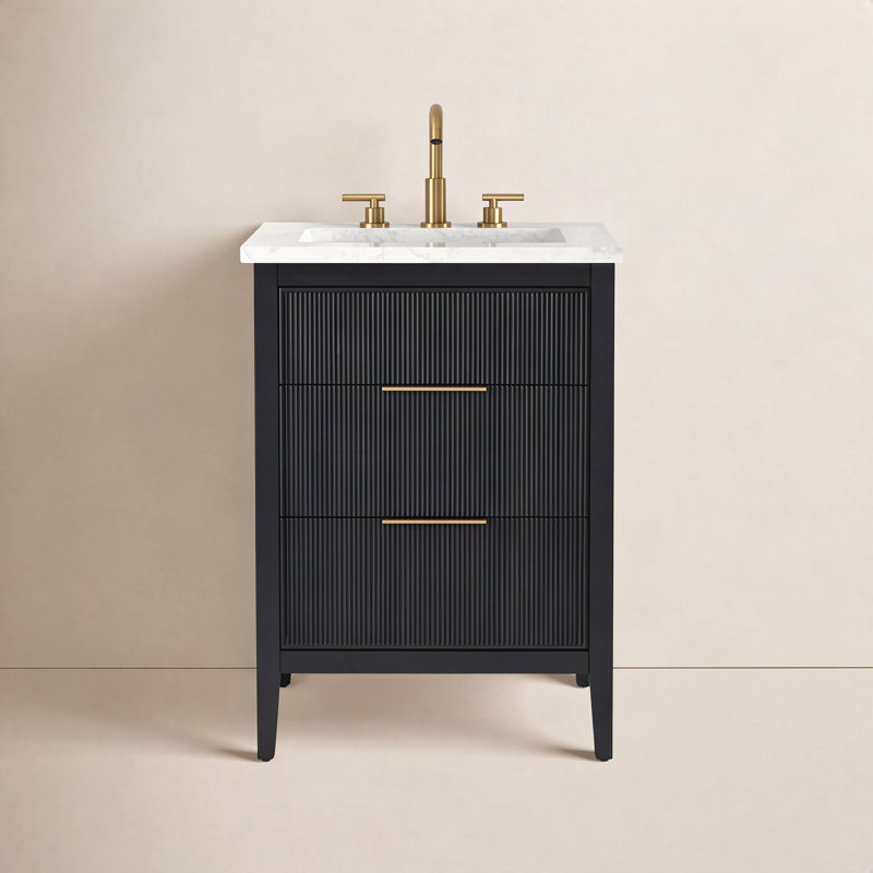 Emma 24" W Single Vanity, Black