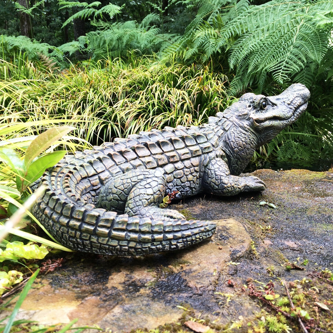Life's A Beach Alligator Garden Statue HomeStyles