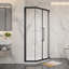 Enceinte de douche coulissante 36 "x 72" néo-angle - Verre trempé transparent 1/4 ", porte en forme de losange