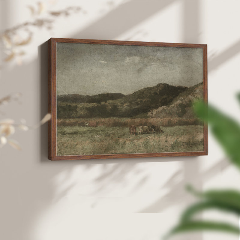 Paysages rétro-DCCXIX - reproduction encadrée, Noyer, H 22 po x l 28 po