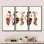 Belles silhouettes de danseurs afro-américains - ensemble d'art mural sur toile Glam, ensemble de 3