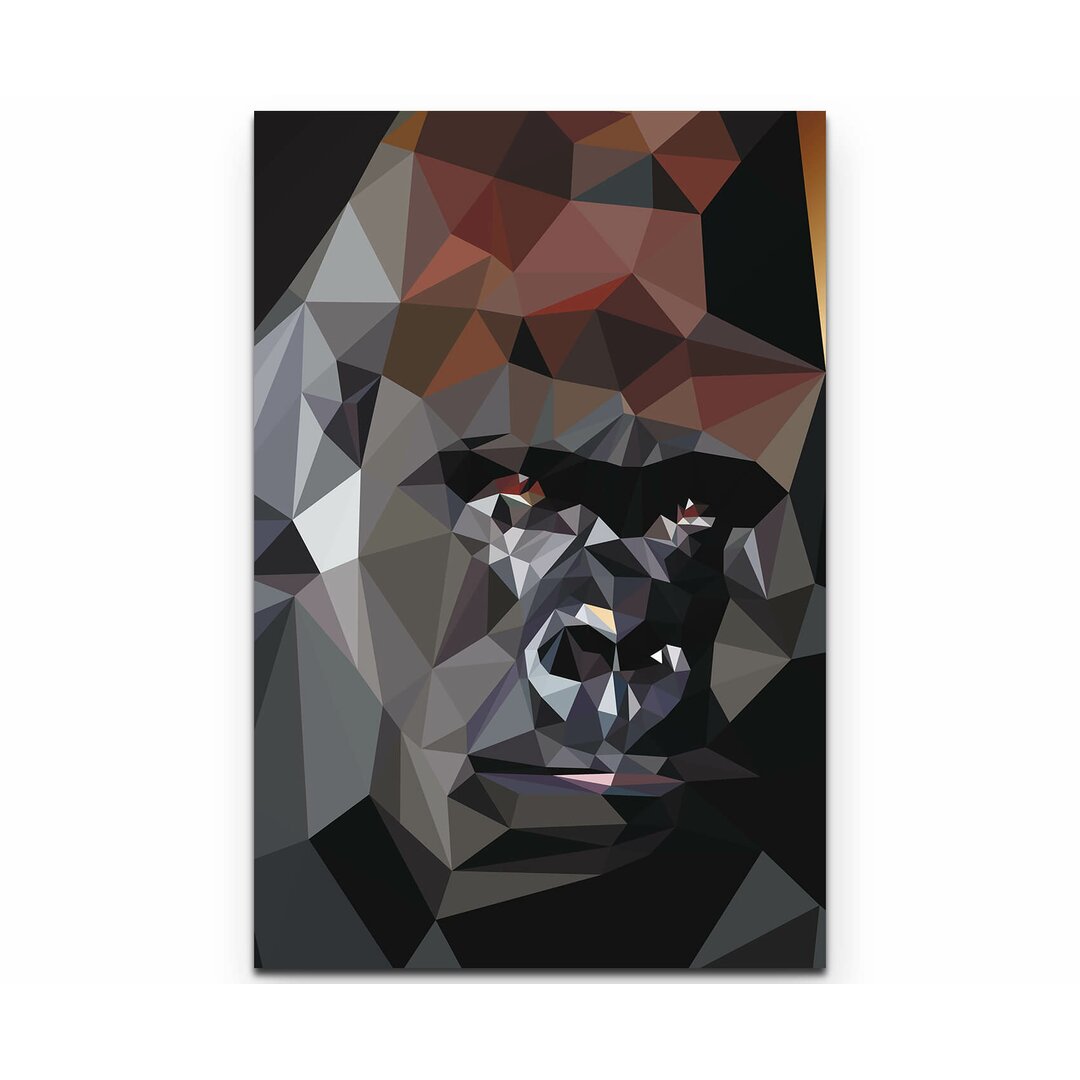 Leinwandbild Gorilla – Geometrische Formen