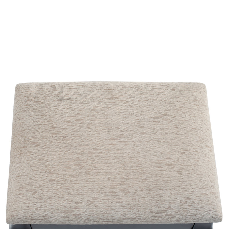 Daryel Vanity Set Featuring Stool and Flip-Up Mirror, Black
