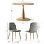 Ensemble de table de salle à manger pour 4 personnes avec table ronde de 39,5 po et 4 chaises rembourrées en tissu-1485764563