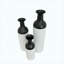 Ensemble de 3 vases de sol décoratifs en métal avec motif de feuilles, vases hauts blancs et noirs pour la décoration de salon et de vestibule