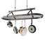 Premier USA Handcrafted Gourmet 3 ft Classic Oval Hanging Pot Rack-491932318-491932305