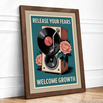 Release and Grow Retro - Framed Print