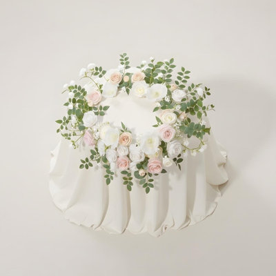 2 pièces guirlande de fleurs artificielles guirlandes florales centres de mariage arche de fleurs arrangement de verdure pour chérie table mur fenêtre maison jardin extérieur décoration