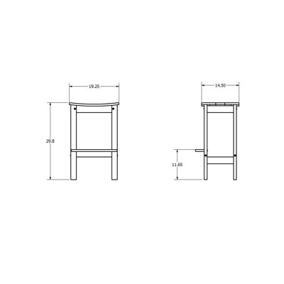 Tabouret de bar sans dossier Shoreline