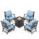 Asfand 4 - Person Outdoor Seating Group with Rocking Lounge Chairs&  Firepit Table