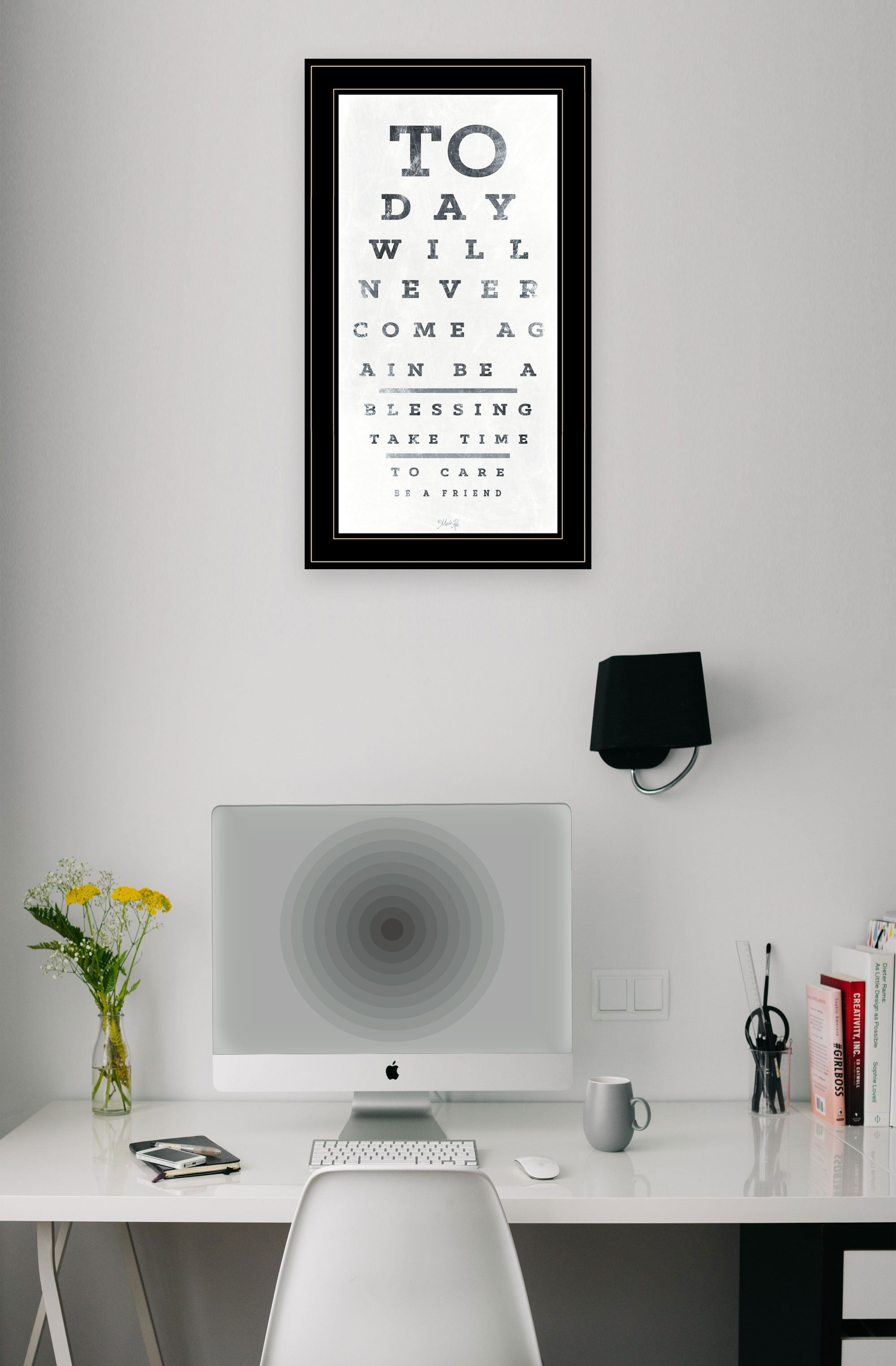 Trinx Eye Chart I Framed Wall Art for Living Room, Home Wall Decor by