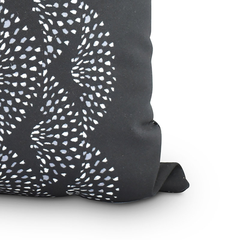 Housse et insert de coussin carré Fickle Florals, Noir, 20 po x 20 po