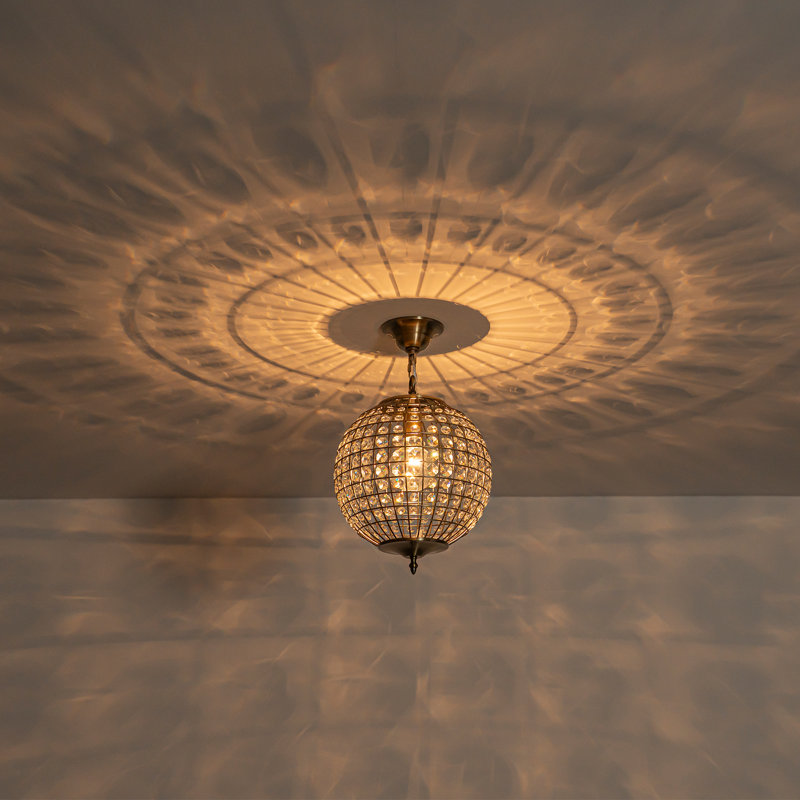 Lustre globe Ennu, Laiton antique