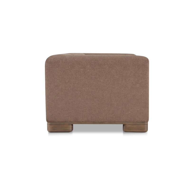 June Modular Sofa Performance Fabric, 30" H x 115" W x 40" D, Brown