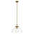 1-Light 12'' Dimmable Dome Modern Single Antique Brass Pendant Light for Kitchen Island.Features Clear Glass.-2056466933-2051598715