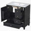 Meuble-lavabo 30 po avec lavabo, une porte avec tablette et trois tiroirs, porte à fermeture douce, noir-1060156317