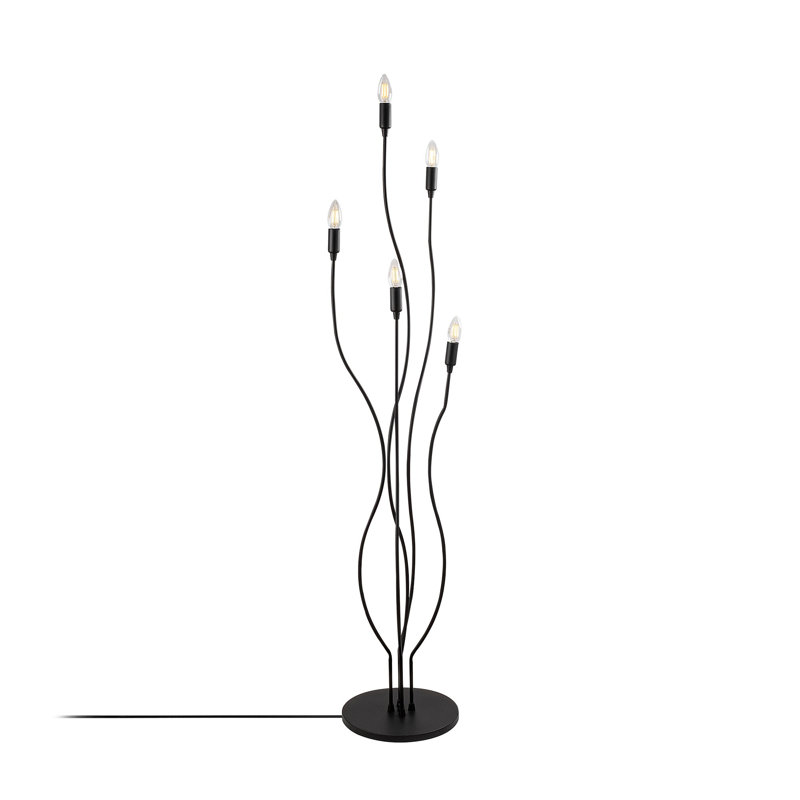 Lampe sur pied de fantaisie 61 po Okamoto, Noir