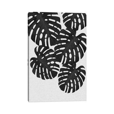 Monstera Leaf II B&W by Orara Studio - Wrapped Canvas Print