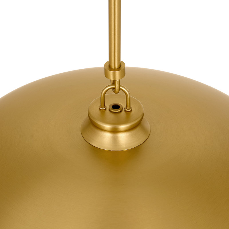 Luminaire suspendu pour îlot de cuisine 1 lumière à intensité variable l 15,7 po Lysander Certifié ETL, Laiton doré